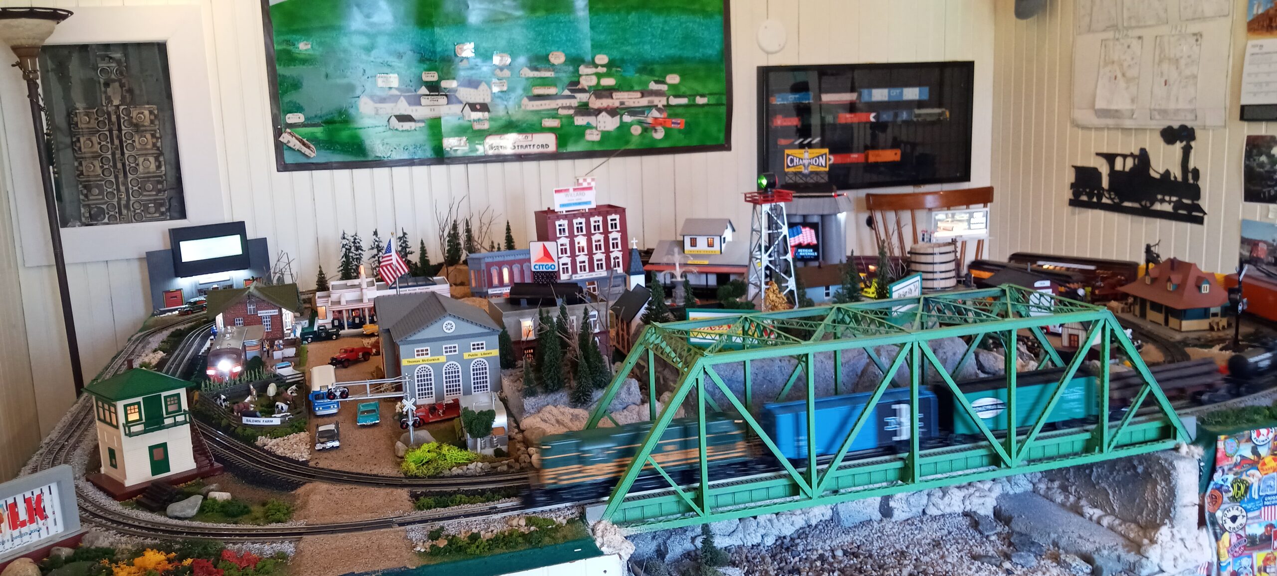 model train display at Stratford library