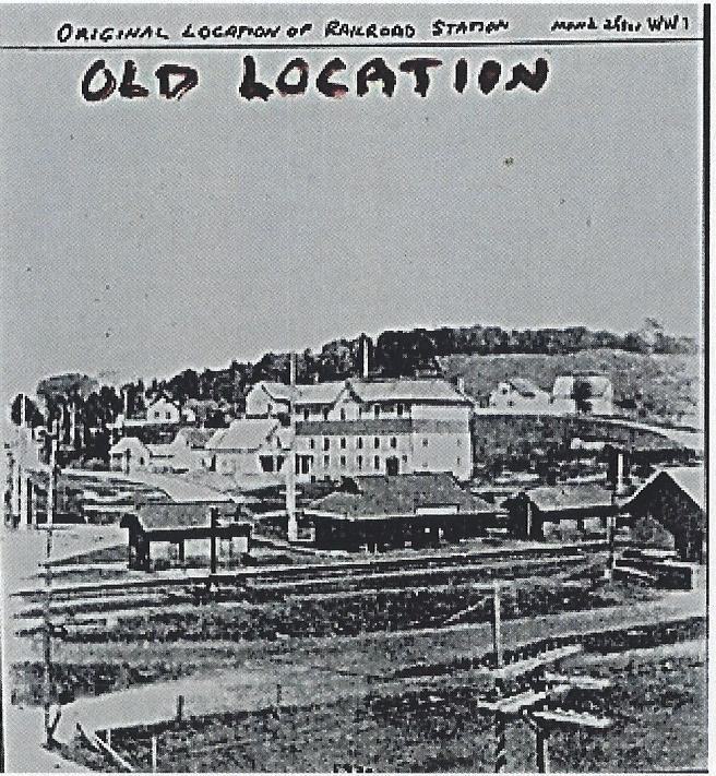 Stratford Train Depot, original location north side of tracks, early 1920s