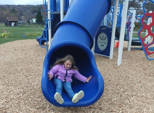 kids using new playground in Stratford park